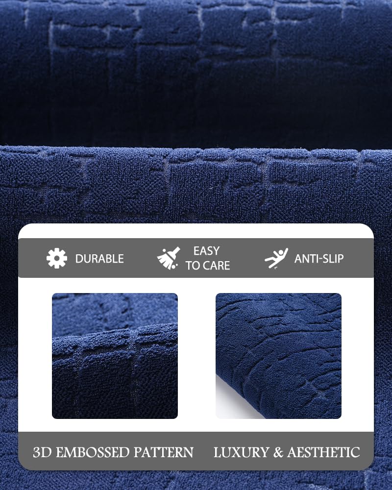 AMOAMI-Bath Mat-Super Absorbent Quick Dry Bathroom Floor Mats-Rubber Backing Washable Bath Mats for Bathroom Thin Bathroom Rugs Fit Under Door-Bath Rug for in Front of Sink Bathtub Shower Room - Image 1