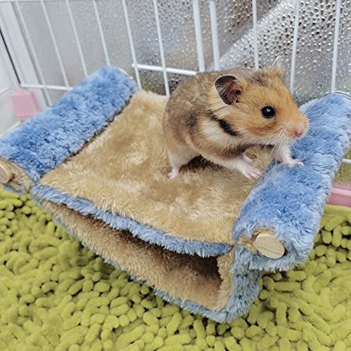 Oncpcare Fleece Rat Hammock Warm Guinea Pig Sleep Bed Chinchilla Cage Play Platform with Warm Fleece for Hamster Mice, Coffee - Image 5