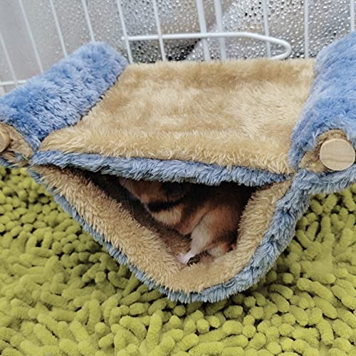 Oncpcare Fleece Rat Hammock Warm Guinea Pig Sleep Bed Chinchilla Cage Play Platform with Warm Fleece for Hamster Mice, Coffee - Image 4