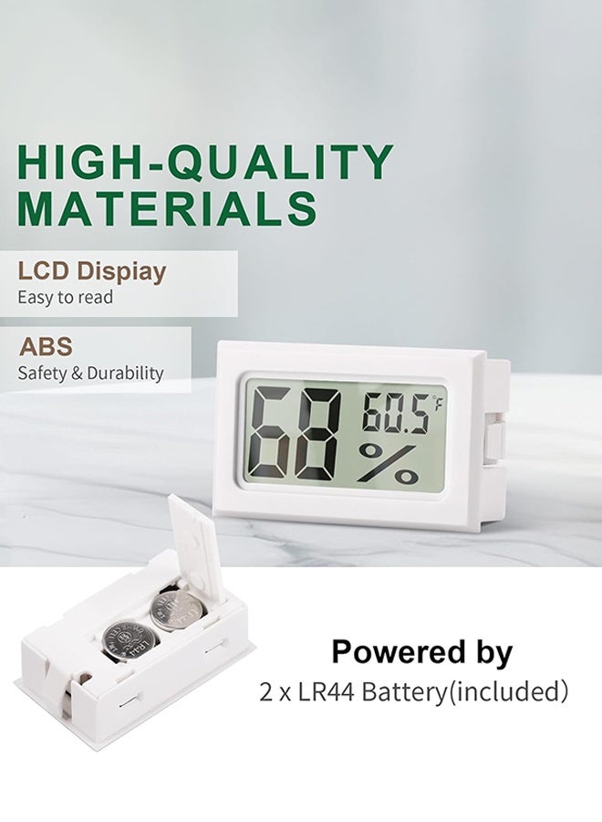 Sweet Life 2 Pack Mini Hygrometer Indoor Humidity Meter, Mini Digital Thermometer Humidity Gauge Meter, Indoor Thermometer Hygrometer Monitor Fahrenheit for Reptile Thermostat, Jars Reptile, Fridge - Image 5