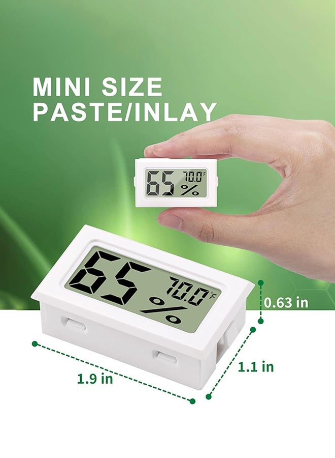 Sweet Life 2 Pack Mini Hygrometer Indoor Humidity Meter, Mini Digital Thermometer Humidity Gauge Meter, Indoor Thermometer Hygrometer Monitor Fahrenheit for Reptile Thermostat, Jars Reptile, Fridge - Image 3