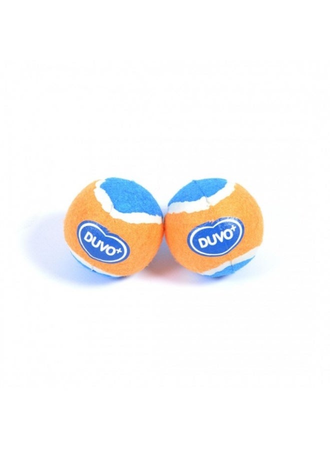 Duvo Tennisball Orange/Blue Dog Toy M - 2pcs - Ø6CM