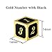 DNDND D6 Metal Dice Set 6 Pieces 6 Sided Metal Die with Free Black Velvet Bag for DND Pathfinder Shadowrun or GURPs Black with Gold Number - Image 4