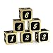 DNDND D6 Metal Dice Set 6 Pieces 6 Sided Metal Die with Free Black Velvet Bag for DND Pathfinder Shadowrun or GURPs Black with Gold Number - Image 2