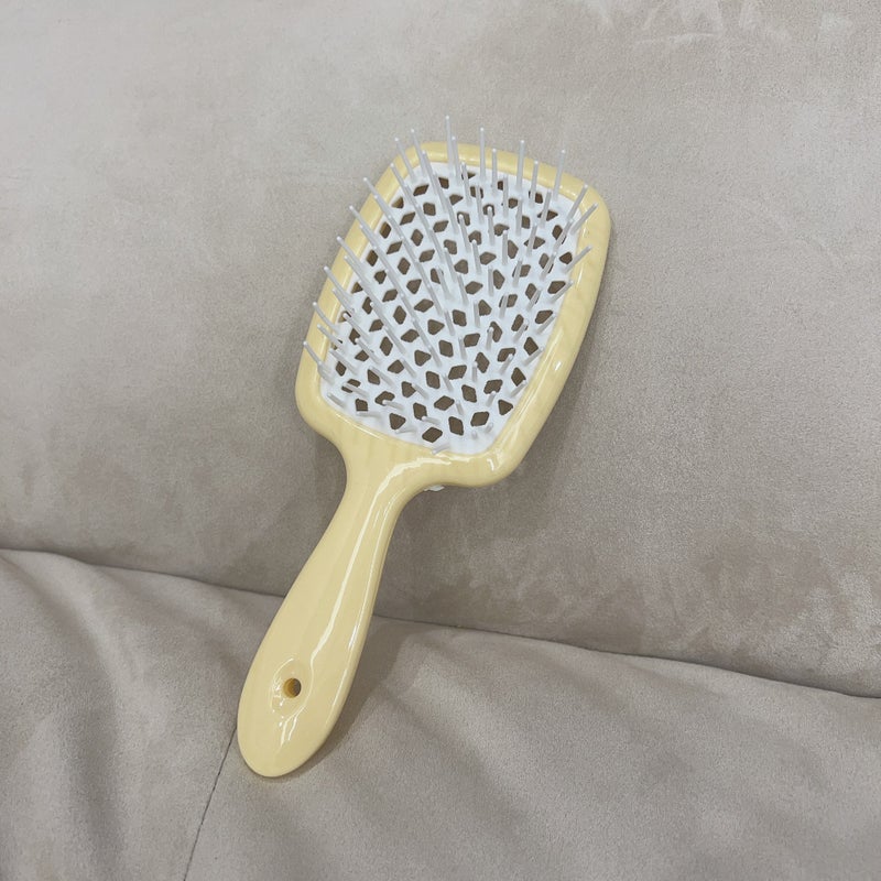 Hair Massage Quick-drying Comb Air Bag Comb Honeycomb Mesh Comb No Knot Massage Comb Straight Hair Hollow-out Comb Yellow