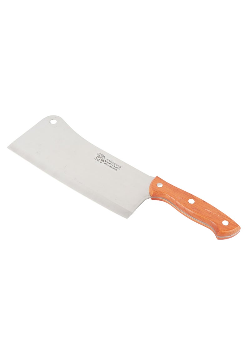HOMEVEO Stainless steel cleaver knife - beige 38 x 10 cm - Image 1