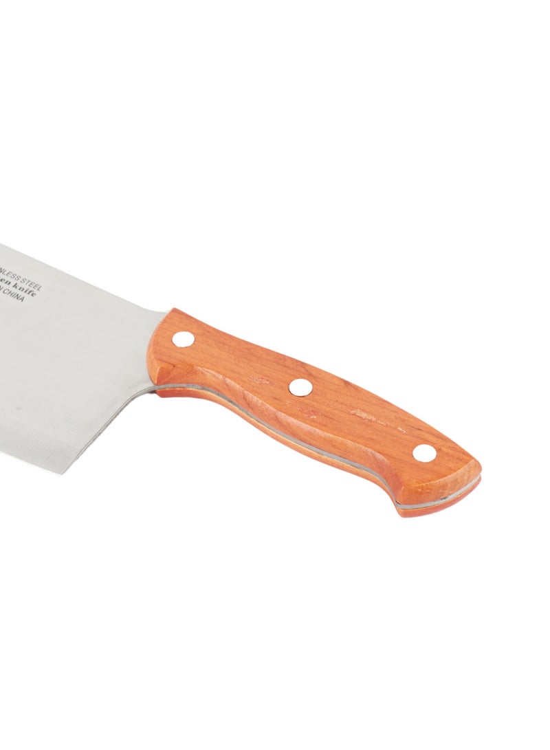 HOMEVEO Stainless steel cleaver knife - beige 38 x 10 cm - Image 3