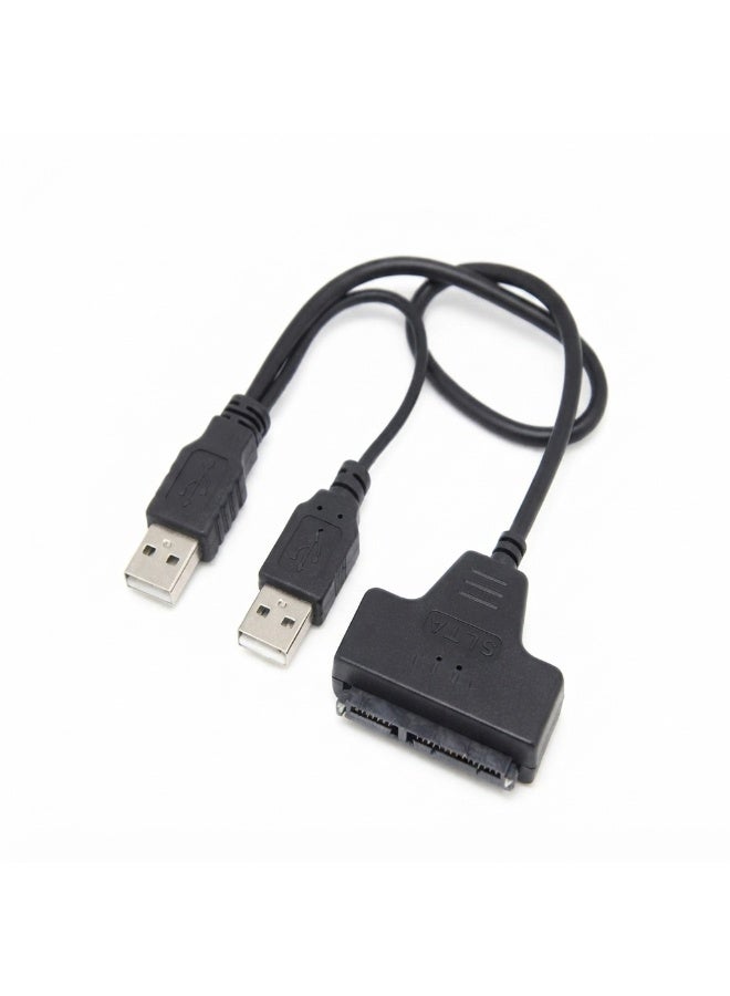 ابلس كابل محول USB 2.0 إلى SATA - محول لمحركات الأقراص الصلبة HDD وSSD مقاس 2.5 بوصة مع منفذي طاقة USB وDC، يدعم محركات أقراص SATA بسعة تصل إلى 2 تيرابايت، كابل نقل بيانات سهل الاستخدام (التوصيل والتشغيل) - Image 2