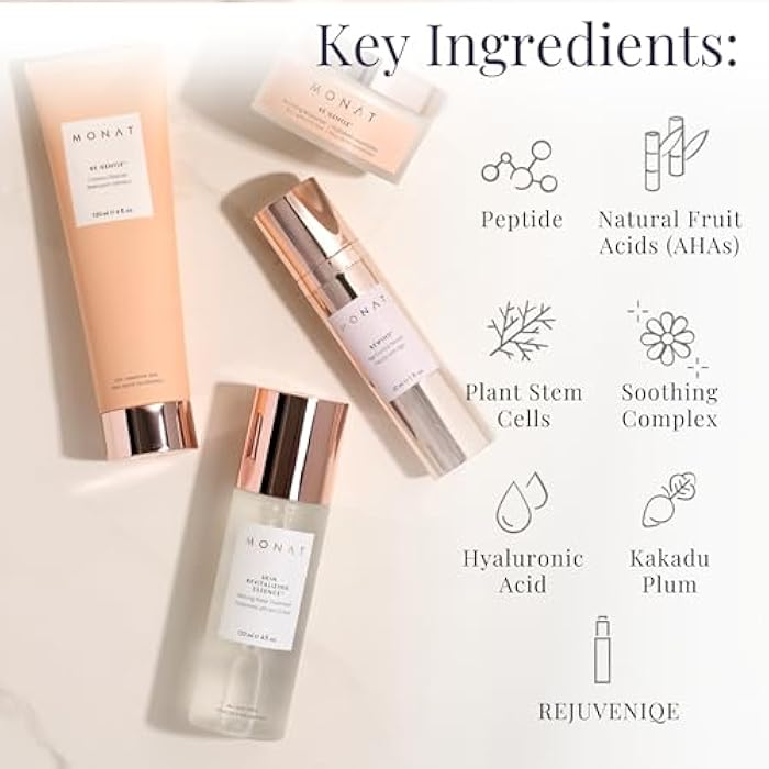 MONAT BE GENTLE™ System – Nourishing Skincare System with Gentle Cleanser Revitalizing Essence Anti-Aging Nectar & Gentle Moisturizer – Powerful Blend of Natural Ingredients – Sensitive Skin Friendly - Image 5