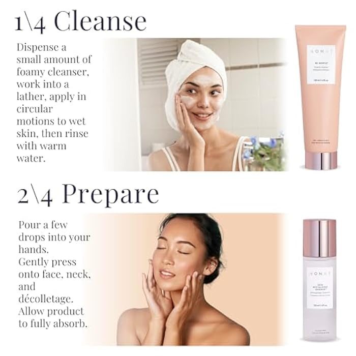 MONAT BE GENTLE™ System – Nourishing Skincare System with Gentle Cleanser Revitalizing Essence Anti-Aging Nectar & Gentle Moisturizer – Powerful Blend of Natural Ingredients – Sensitive Skin Friendly - Image 3