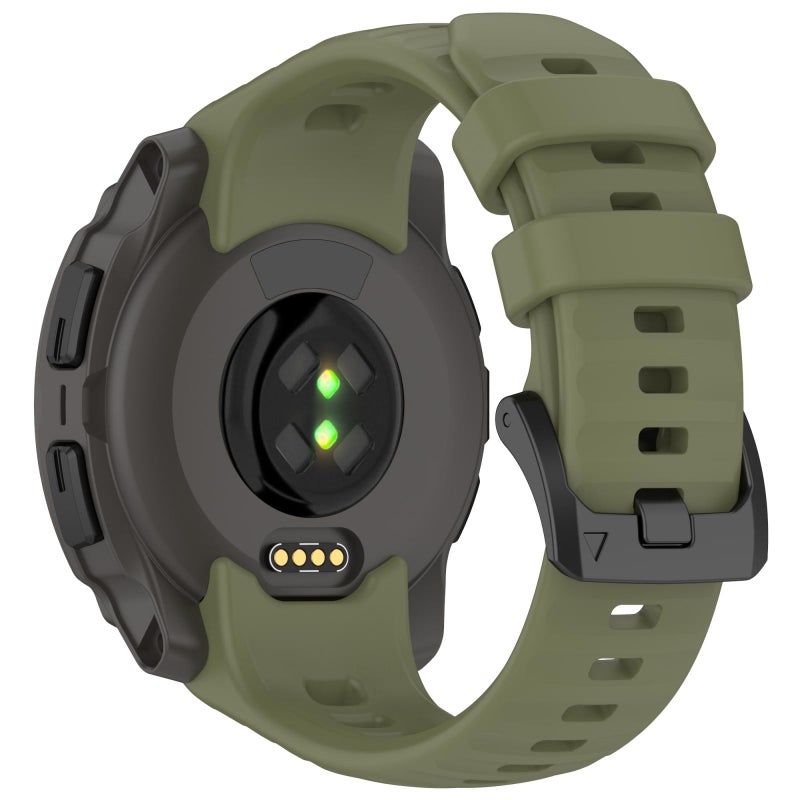 S-TOP For Garmin Instinct E 40mm Breathable Silicone Watch Band Wristband(Green) - Image 2