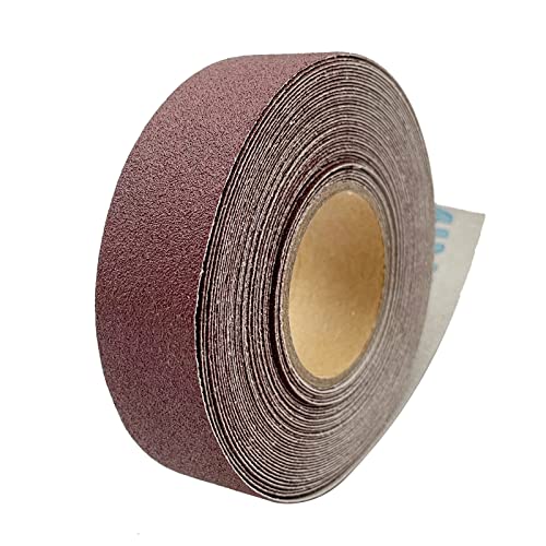 LYHLYA 120 Grit Continuous Sandpaper Roll 1" x 8.7 Yard Emery Cloth Aluminium Oxide Abrasive Sandpaper Roll Drum Sander Sandpaper Rolls for Wood Furniture Finishing Metal Sanding Automotive Polishing - Image 3