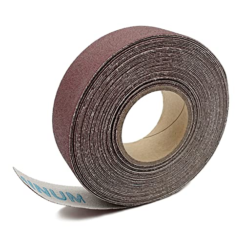 LYHLYA 120 Grit Continuous Sandpaper Roll 1" x 8.7 Yard Emery Cloth Aluminium Oxide Abrasive Sandpaper Roll Drum Sander Sandpaper Rolls for Wood Furniture Finishing Metal Sanding Automotive Polishing - Image 2