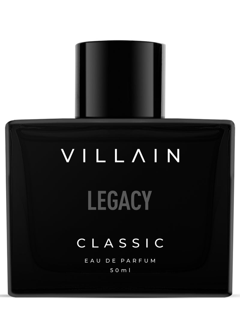 VILLAIN Legacy Classic Luxury Premium Long Lasting Fragrance Eau de Perfum for Men, 50ml  - Image 2