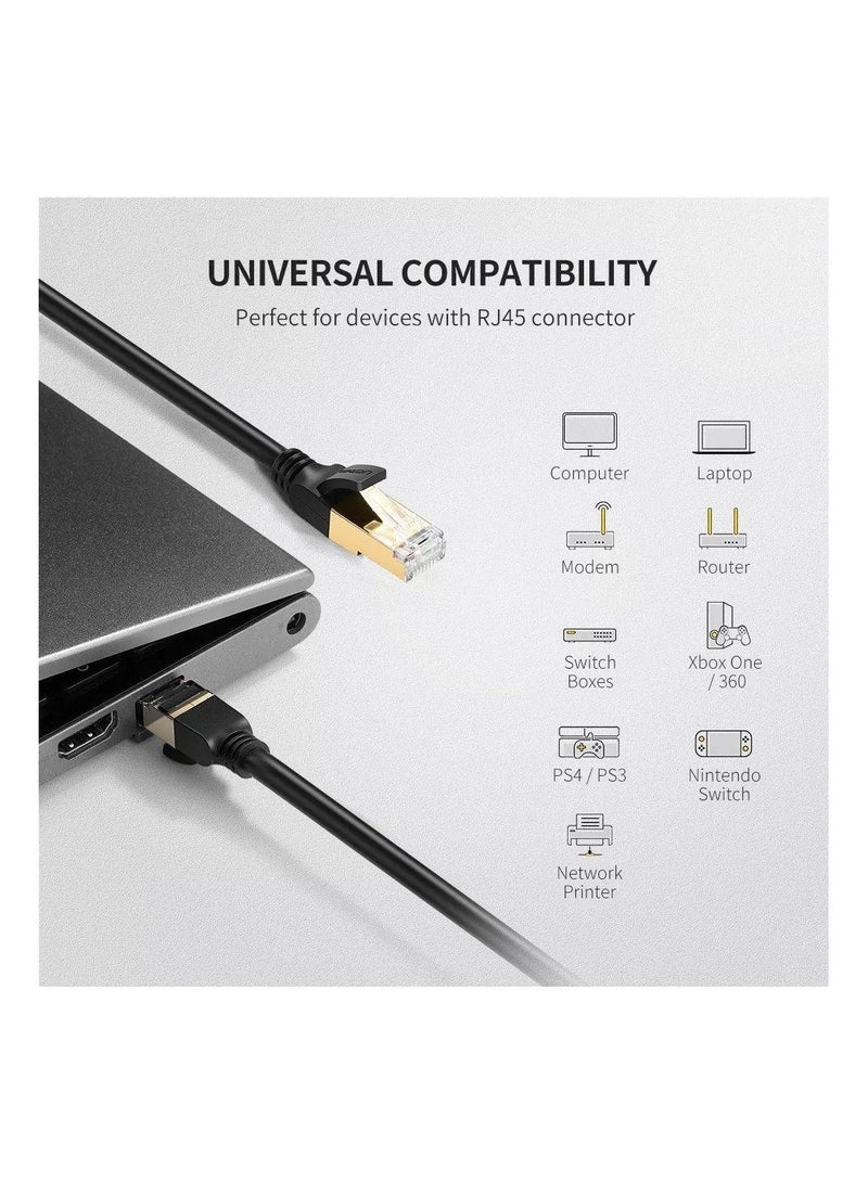 يو جرين Ugreen S/FTP Cat.7 cable Ethernet (BLACK) - Image 2