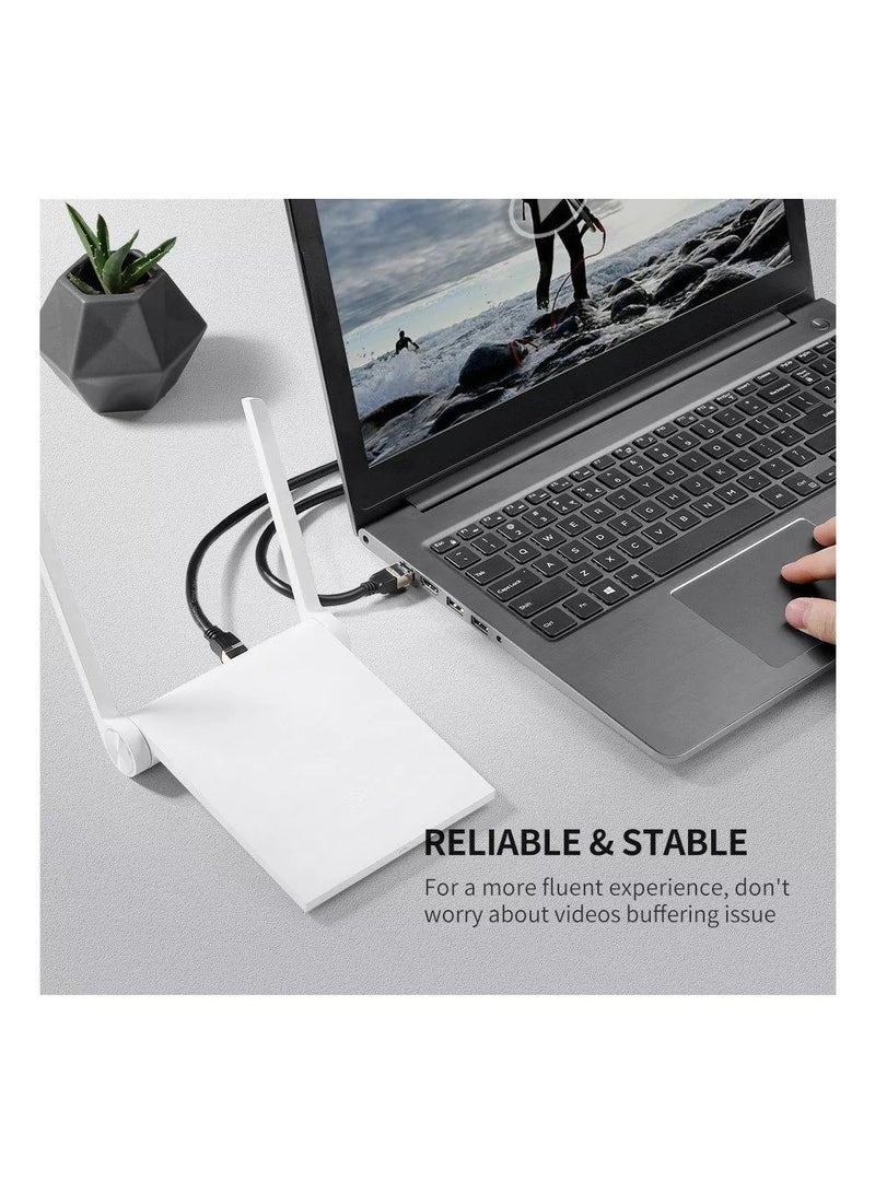 يو جرين Ugreen S/FTP Cat.7 cable Ethernet (BLACK) - Image 4