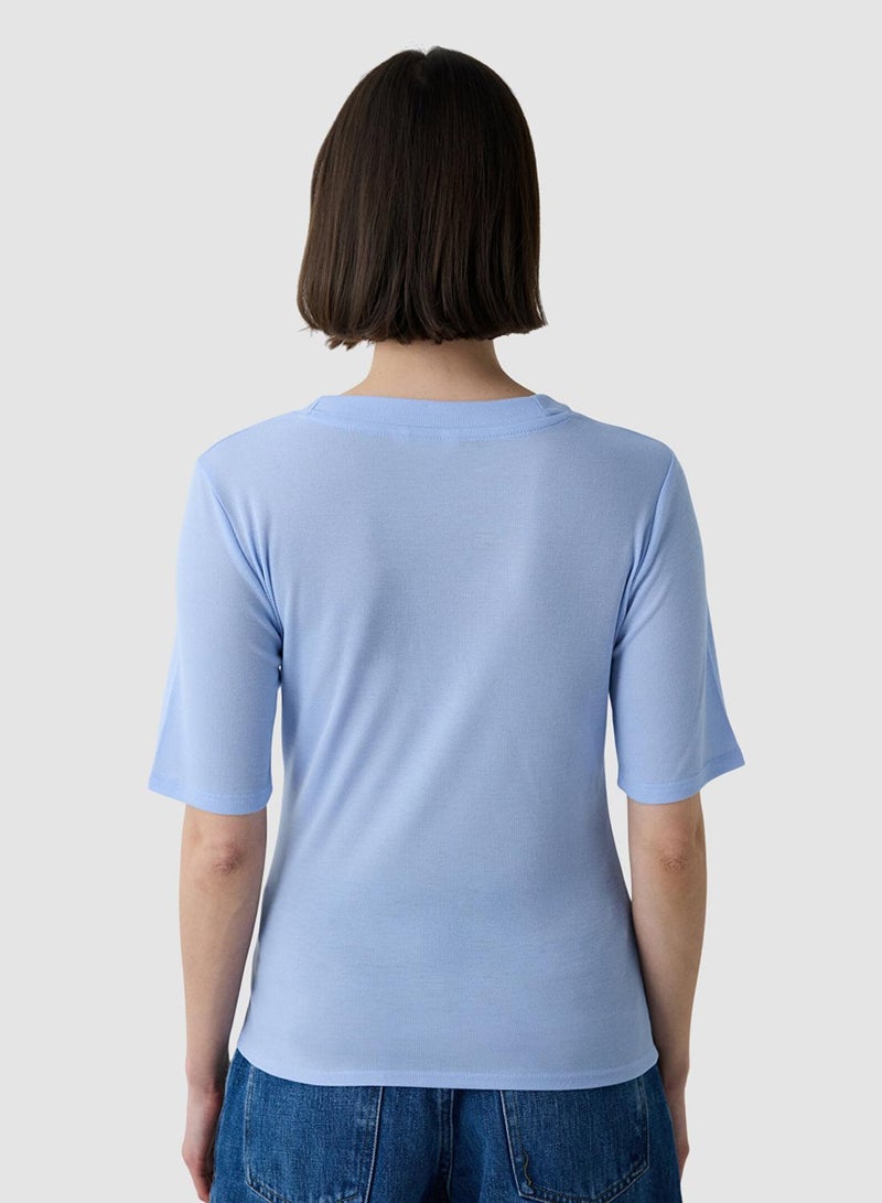 Penti V Neck Regular Fit Modal T-Shirt - Image 3