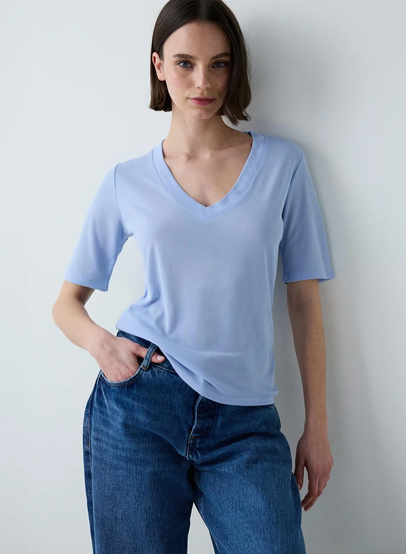 Penti V Neck Regular Fit Modal T-Shirt