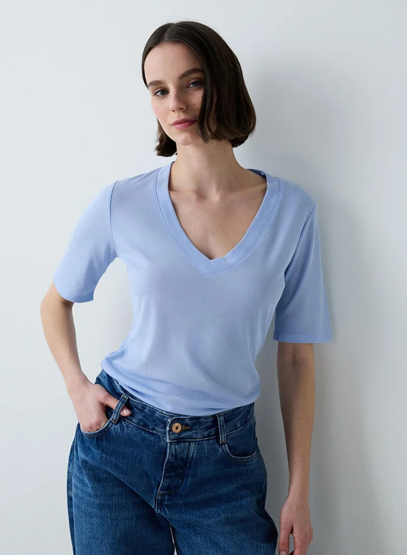 Penti V Neck Regular Fit Modal T-Shirt