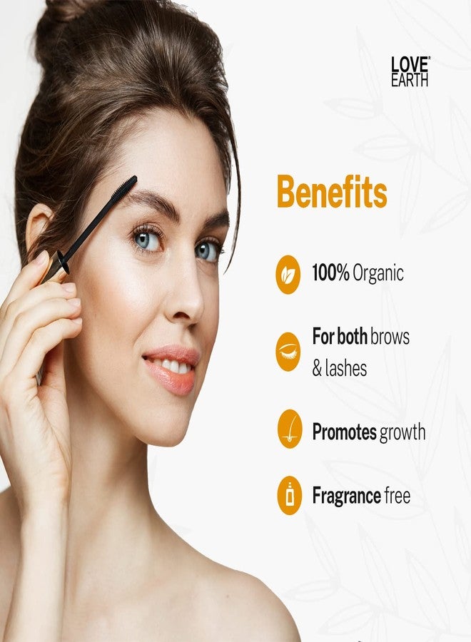Love Earth Organic Eyelash Growth Serum Enriched With Pure Organic & Natural Essential Oils For Eyelashes & Eyebrows - Image 4