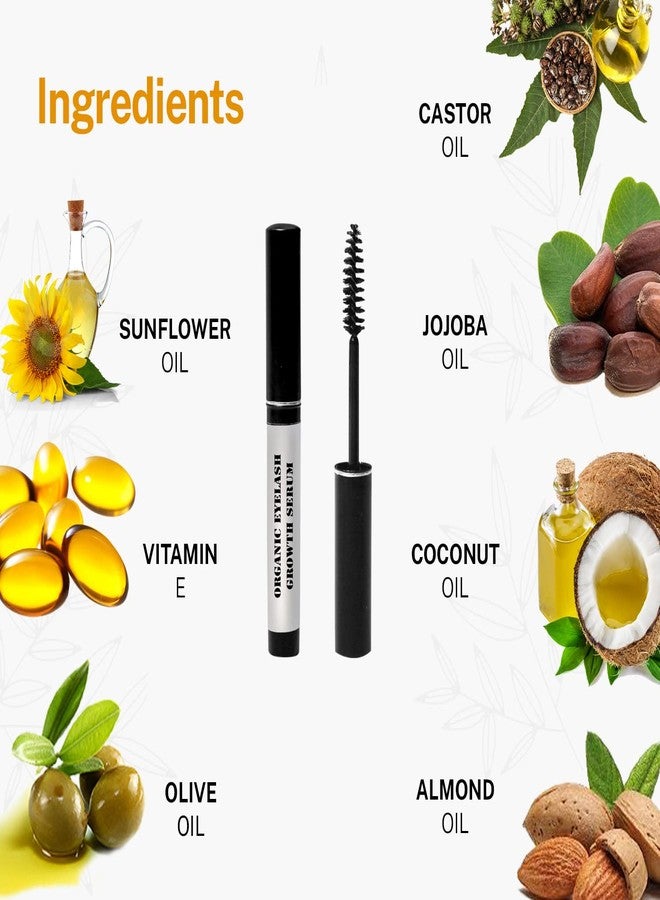 Love Earth Organic Eyelash Growth Serum Enriched With Pure Organic & Natural Essential Oils For Eyelashes & Eyebrows - Image 3