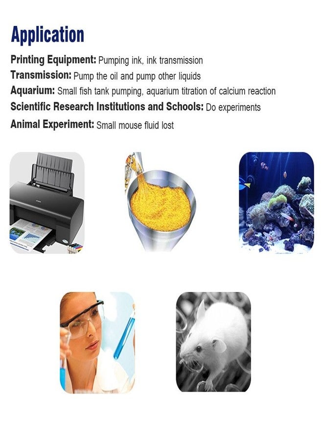 ZJchao 12V DC DIY Dosing Pump Peristaltic Dosing Automatic Doser Pump Connector for Aquariums Lab Analytic Liquid (Yellow+Black+White) - Image 4