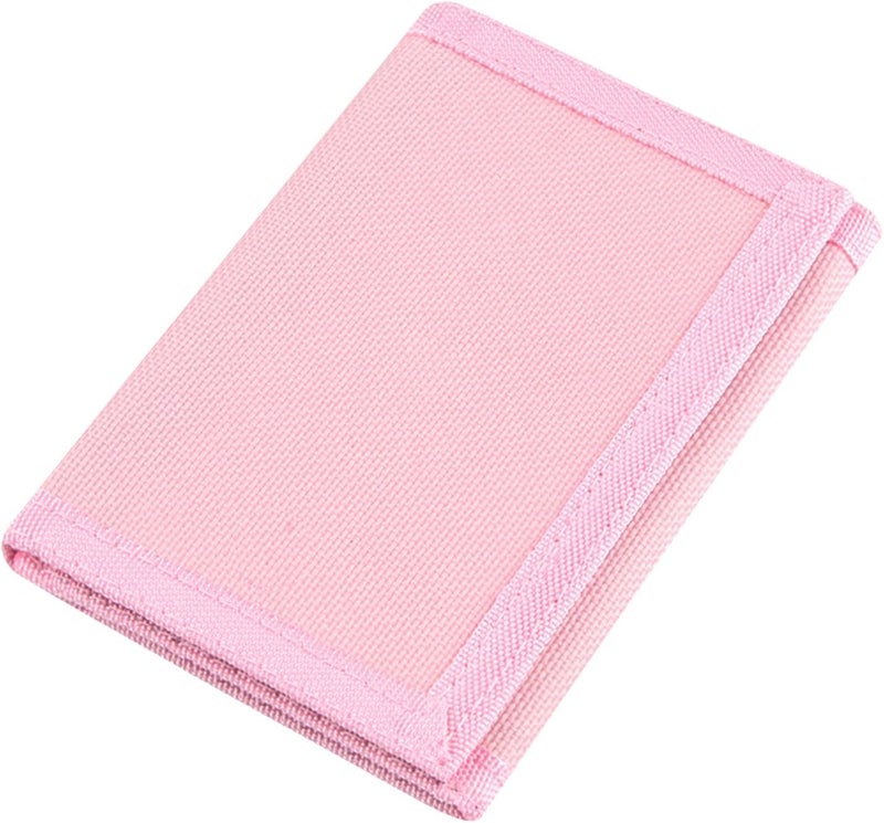 NEICY RFID Blocking Canvas Wallet for Men and Women - Camo Trifold Outdoor Sports Wallets with Magic Sticker for Teen Kids (Pink) - Image 1