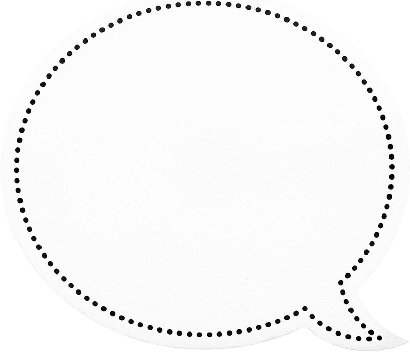 Juvale Juvale 48 Pack Dry Erase Speech Bubble Cutouts for Bulletin Boards Classroom Teaching Supplies Available in 2 Designs Solid and Dotted Outline Laminated Erasable 9 x 8 Inches - Image 4