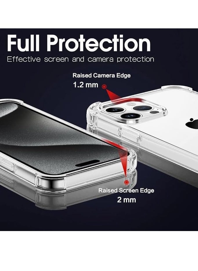 Raxoom iPhone 16 Pro Max Clear Back Air Cushion Case â€“ Soft Silicone, Shockproof Protective Bumper Shell - Image 2