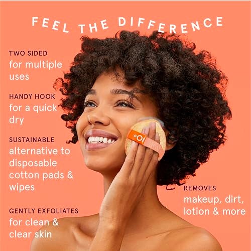 CleanLogic Bath & Body Exfoliating Dual-Texture Facial Pads, Face Sponges for Cleansing & Softening Sensitive Skin, MakeUp Remover Pads, Assorted Colors, 9 Count Value Pack - Image 2