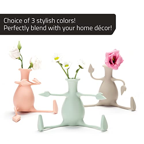 PELEG DESIGN Florino – Friendly Flower Vase Modern Home Décor Vase for Flowers Unique Gifts by Peleg Design (Mint) - Image 3