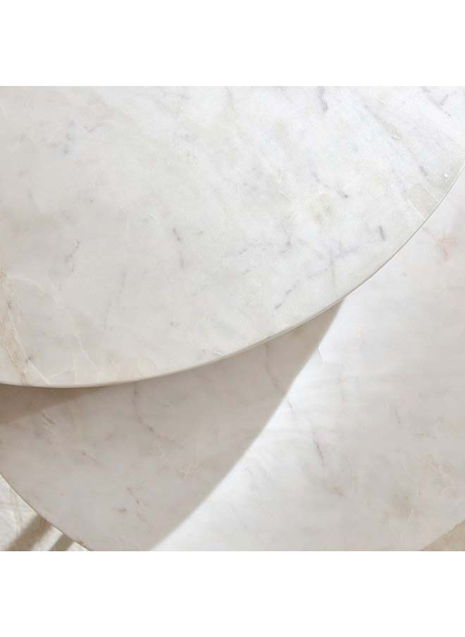 Keya NXT 2-Piece Marble Top Coffee Table Set 80 x 50 x 80 cm