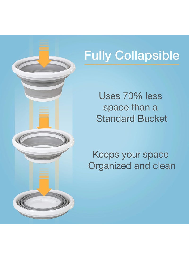 Brookstone - Brookstone BKH1368 Collapsible Bucket, White - Image 1