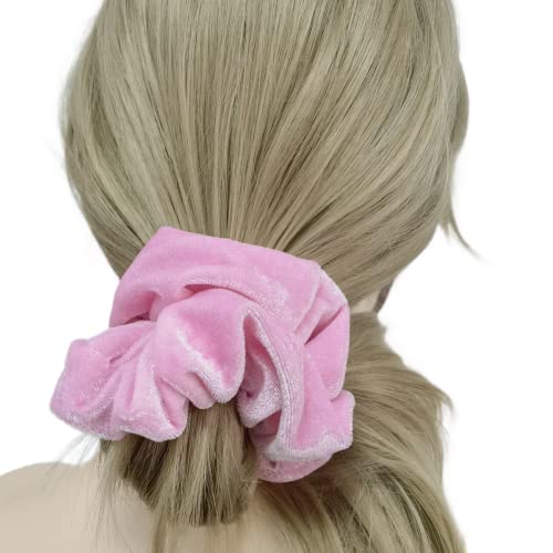 PIDOUDOU 2 Pcs Pink Color Large Size Scrunchies for Hair Women Hair Elastic Bands - Image 3
