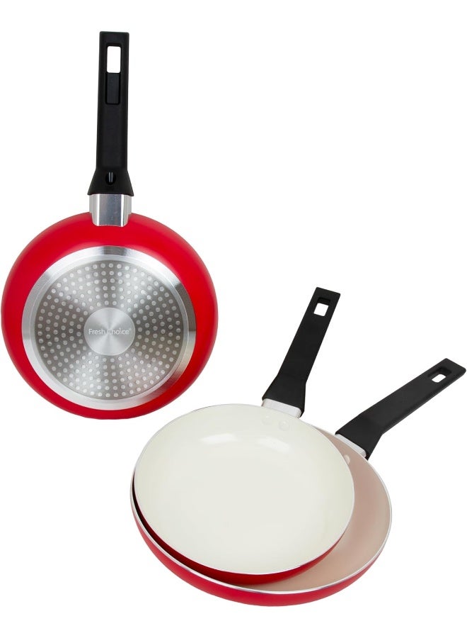 Fresh Choice - CARMINE 3pc PFAS FREE Pressed Aluminum Frypan Set - Image 2