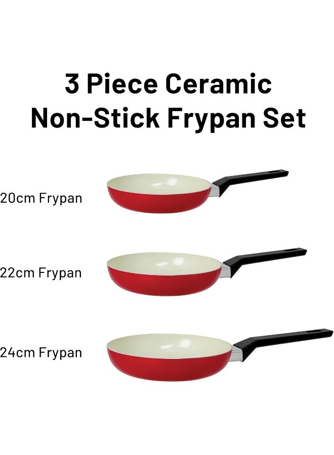 Fresh Choice - CARMINE 3pc PFAS FREE Pressed Aluminum Frypan Set - Image 3