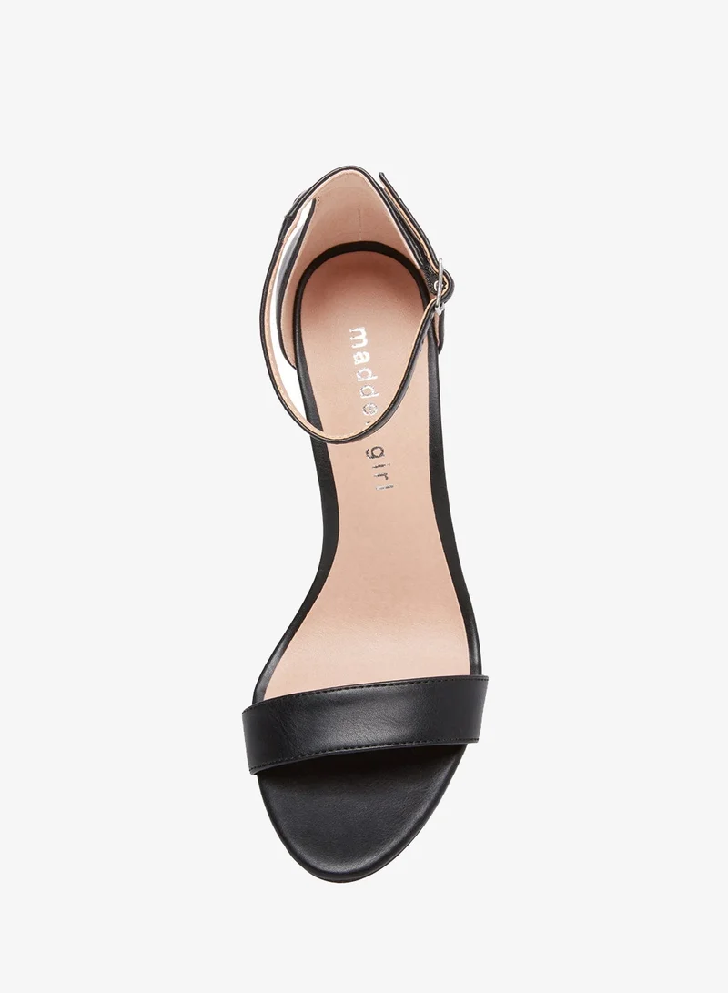 Steve Madden black paris Beella Ankle Strap Heeled Sandals for Women | Best Price UAE
