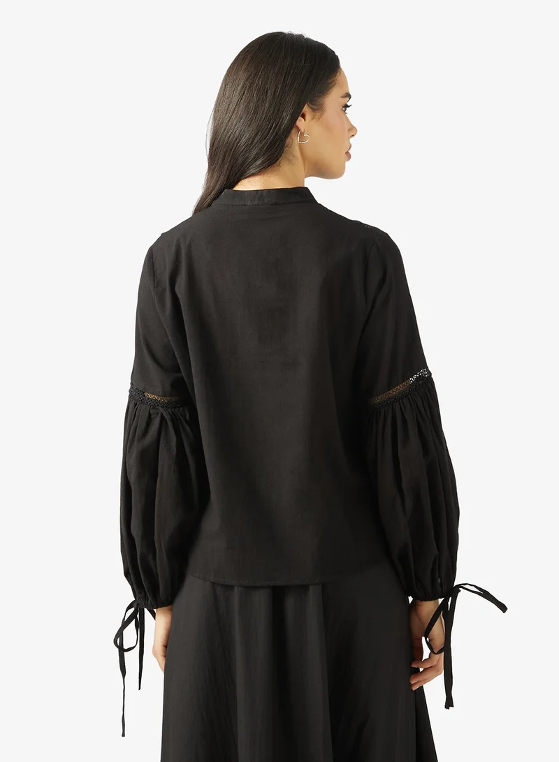 Ginger Peasant Volume Blouse