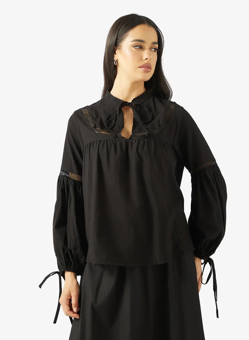 Ginger Peasant Volume Blouse