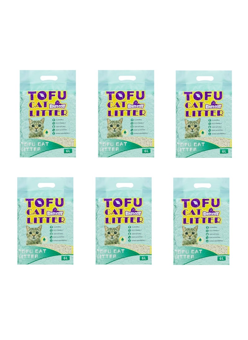 basscat 2.4kg per bag x6bags value pack, good cat litter,tofu cat litter,tofo cat litter,  - Image 1