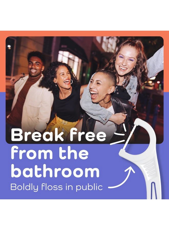 Plackers Gentle Line Floss Picks, Fresh Mint Flavor, Fold-Out FlipPick, QuickFix Grip, Easy Storage with Sure-Zip Seal, 75 Count - Image 5