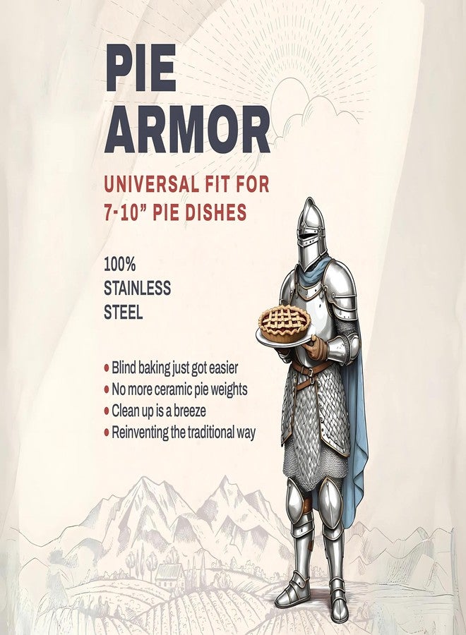 BakeBarn Pie Armor, Universal Fit Pie Weight for 7-10 inch Pies, Durable Alternative to Traditional Ceramic Pie Weights, 100% Stainless Steel 304 - Image 4
