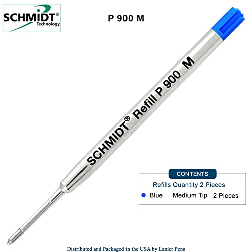 Schmidt 2 Pack - Ink Refill Blue Medium Schmidt P900 Parker Style Ballpoint Refill - Image 2