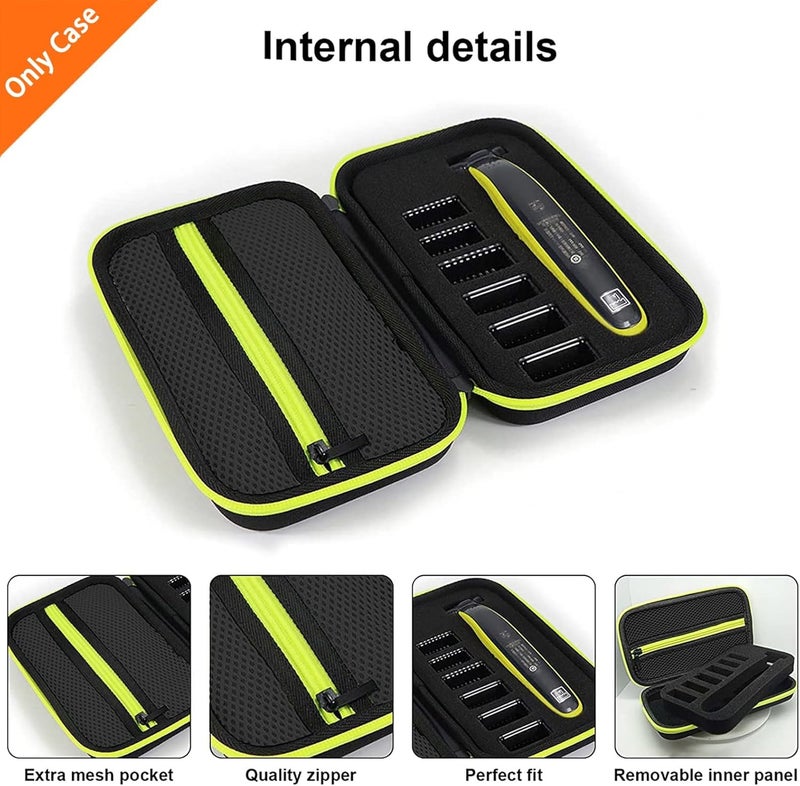 Excefore Travel Organizer Carrying Bag for One Blade Hybrid Electric Trimmer and Shaver, Hard Case Compatible for One Blade QP2520 QP2530 QP2620 QP2630 - Image 4