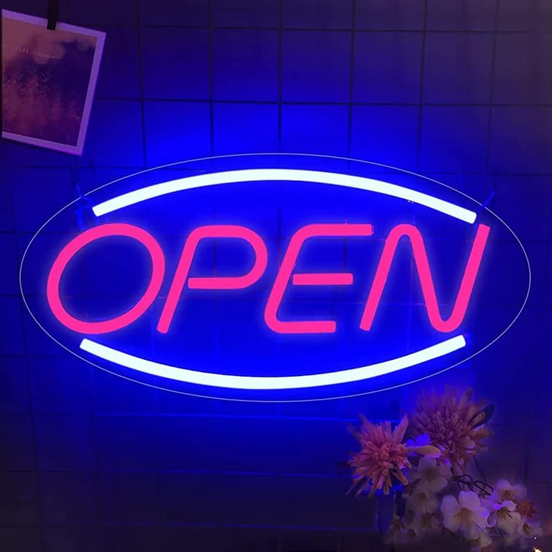 VYNES OPEN LED Neon Signs Light LED Art Decorative Sign - Wall/Table Decor Home Decor for Wedding Party Kids Room Living Room House Bar Pub Hotel Beach Neon Signs - Image 1