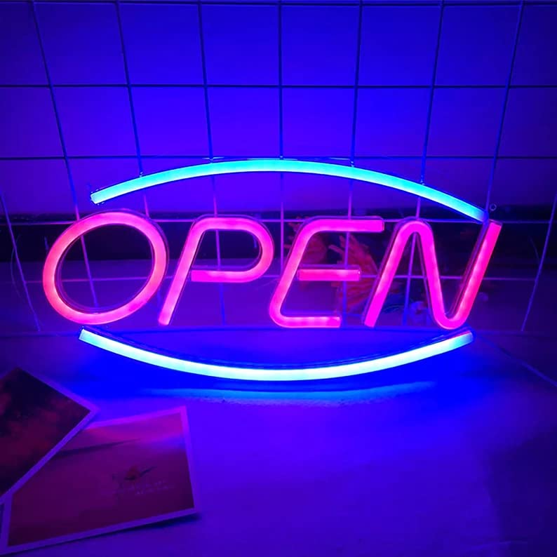VYNES OPEN LED Neon Signs Light LED Art Decorative Sign - Wall/Table Decor Home Decor for Wedding Party Kids Room Living Room House Bar Pub Hotel Beach Neon Signs - Image 2