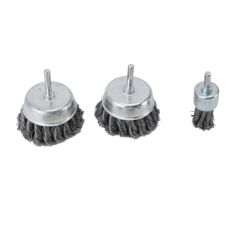 6 Pcs Drill Wire Brush Multi Functional Wire Cup Brush Set for Metal Polishing Rust Burr Paint Removal - Image 3