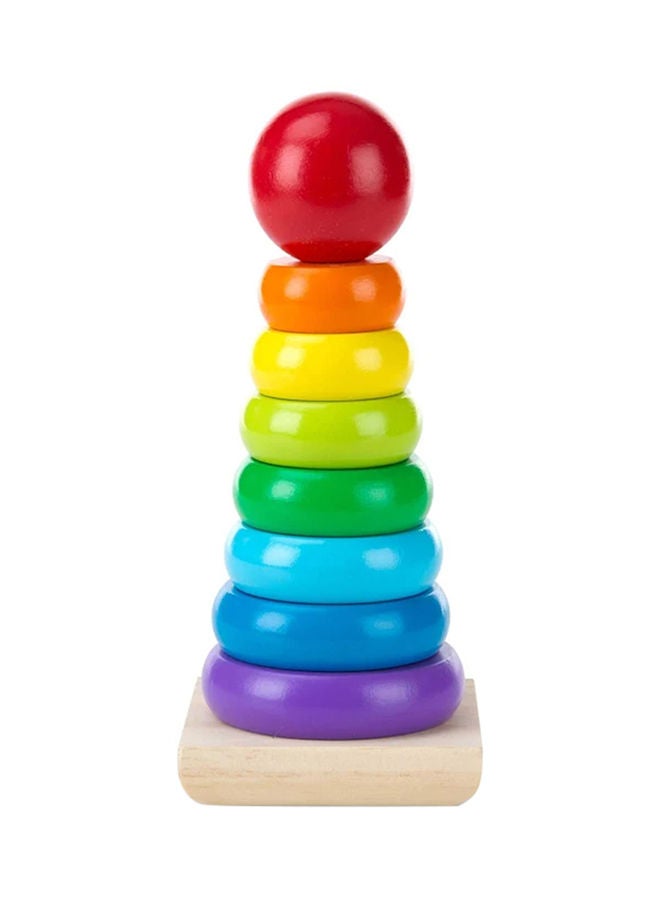 NIBEMINENT 9-Piece Stacker Wooden Ring Set - Image 1