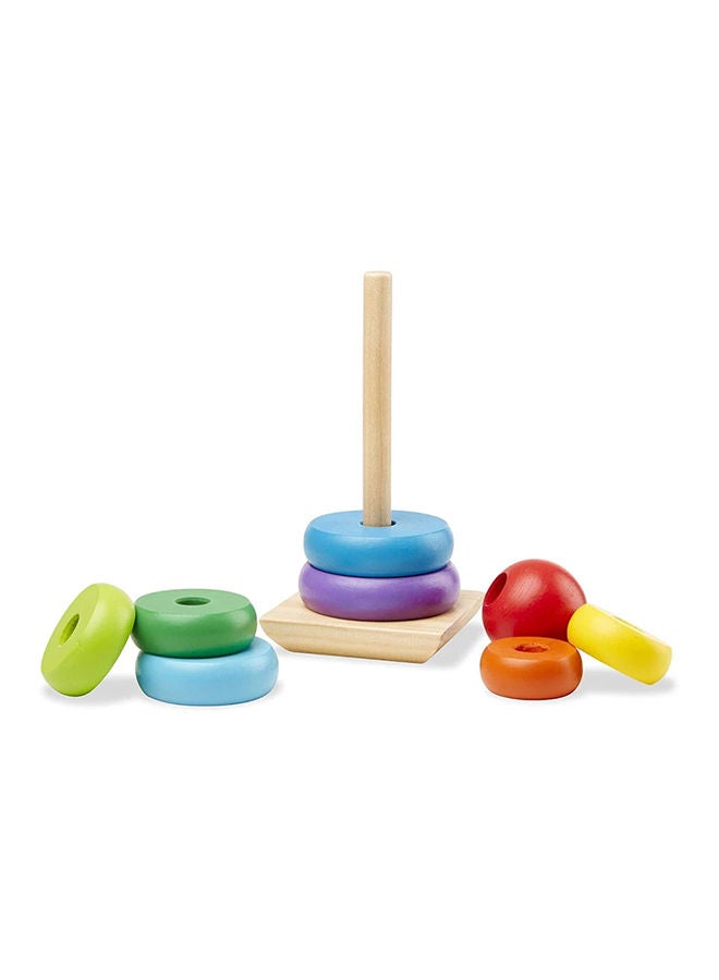 NIBEMINENT 9-Piece Stacker Wooden Ring Set - Image 2