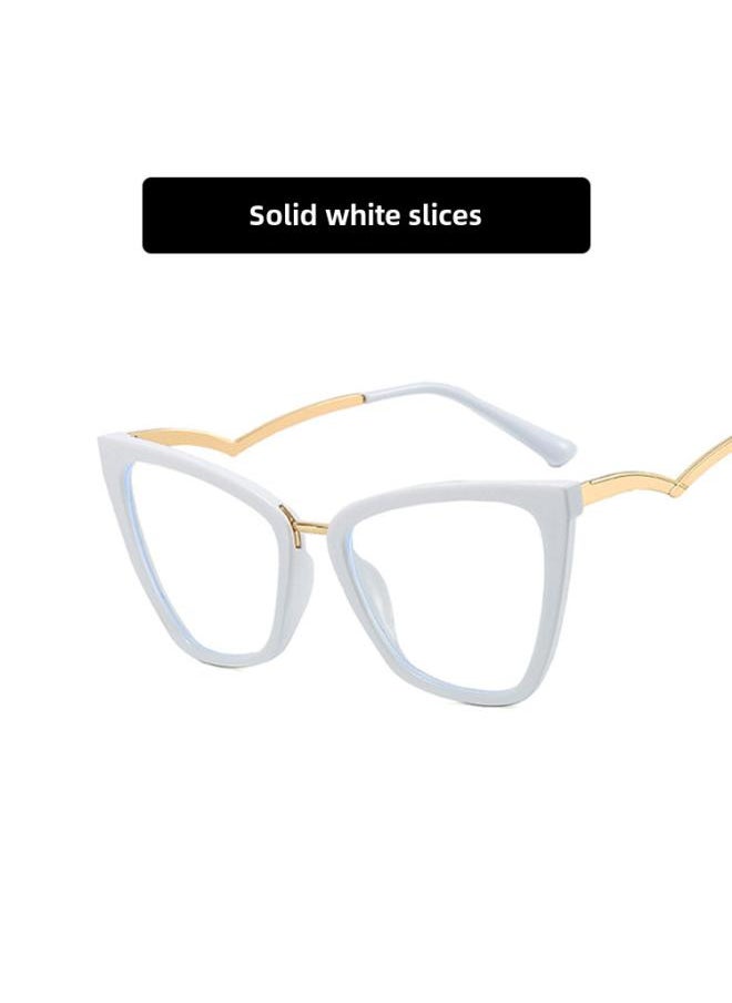 Generic - European And American Cat's Eye Flat Mirror Anti-blue Light Bent Leg New Glasses Frame Concave Shape Photo Same Style - Image 1